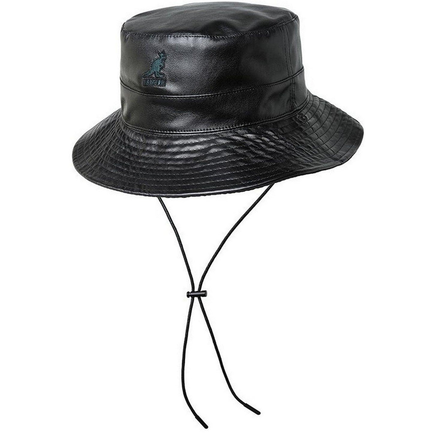 Unisex Kangol Bucket Hats – Rev Bucket aus Kunstleder – Schwarz