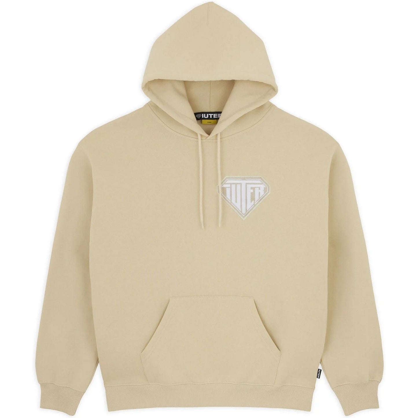 Sudaderas con capucha Iuter para hombre - Sudadera con capucha con parche del logo - Blanco