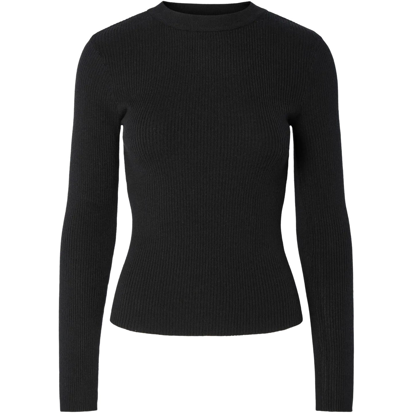 Maglie Donna Pieces - Pcmira New Ls O-Neck Knit Noos Bc - Nero