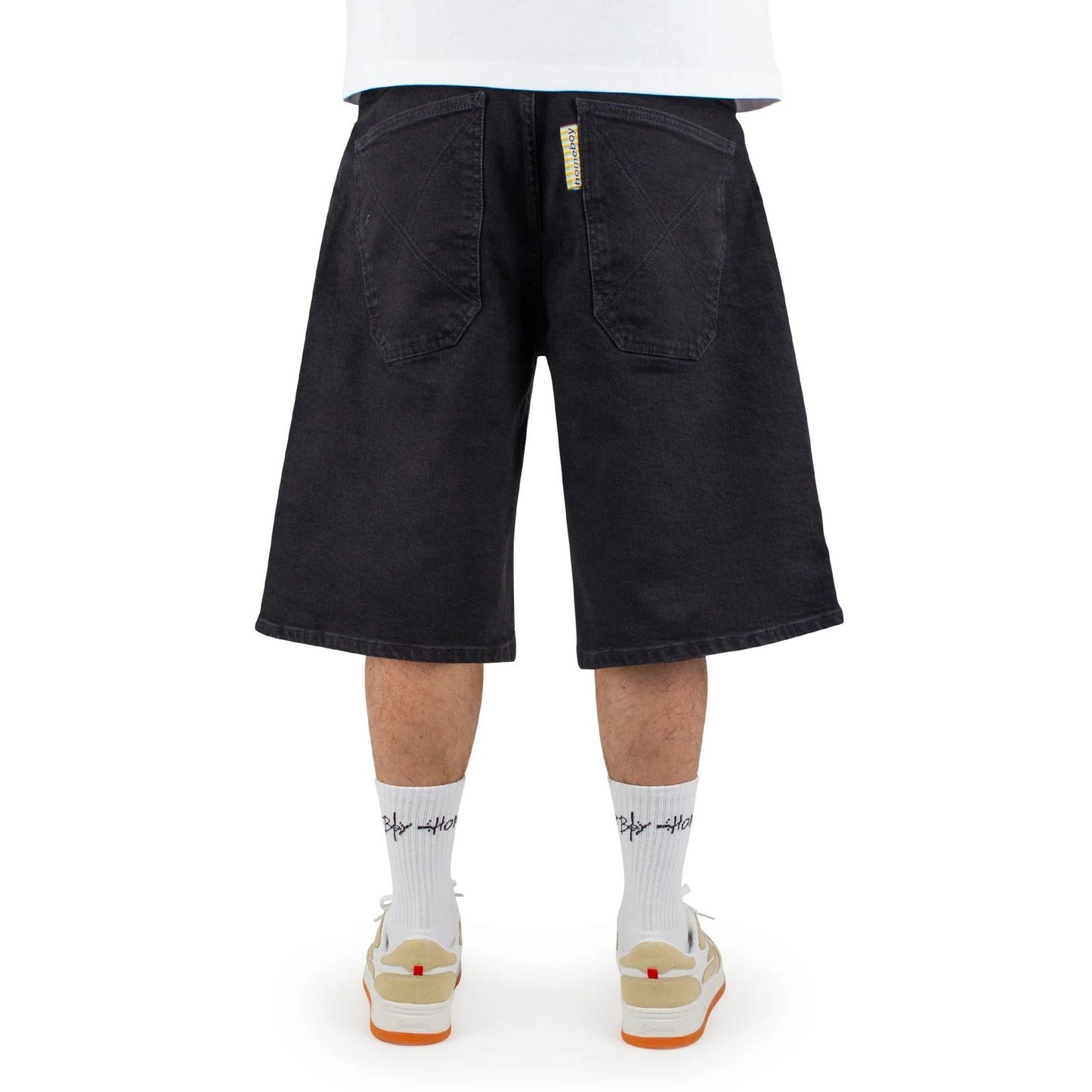 Bermuda Uomo HOMEBOY - x-tra MONSTER Denim SHORTS - Nero