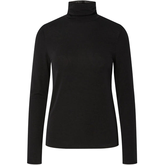 Canotte e top Donna Pieces - Pcmaria Ls Rollneck Top Jrs Noos Bc - Nero
