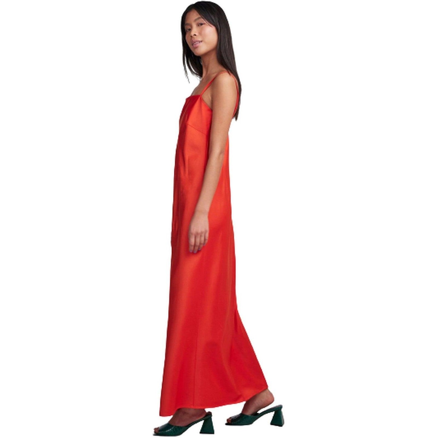 Vestiti casual Donna Pieces - Pcjosephin Midi Slip Dress D2D - Rosso