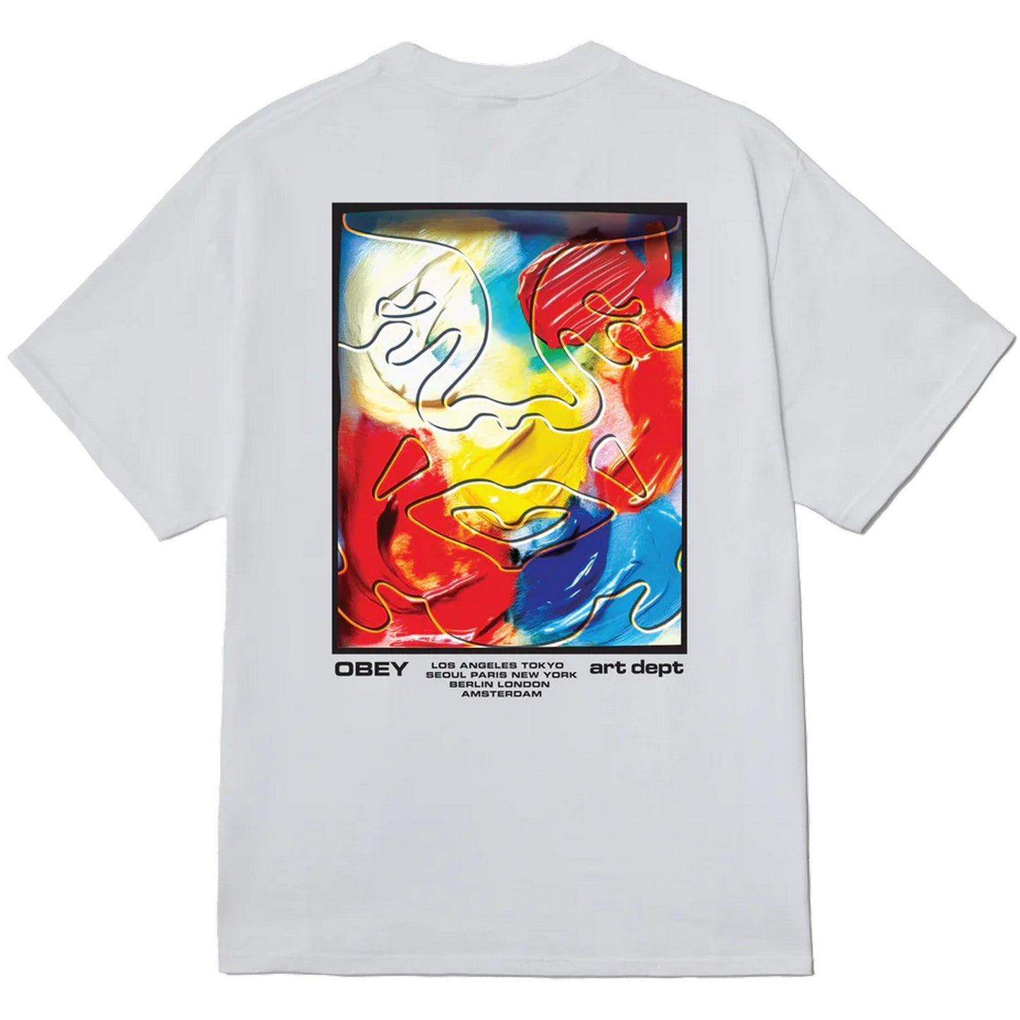 T-shirt Uomo Obey - Obey Art Department Tee - Bianco