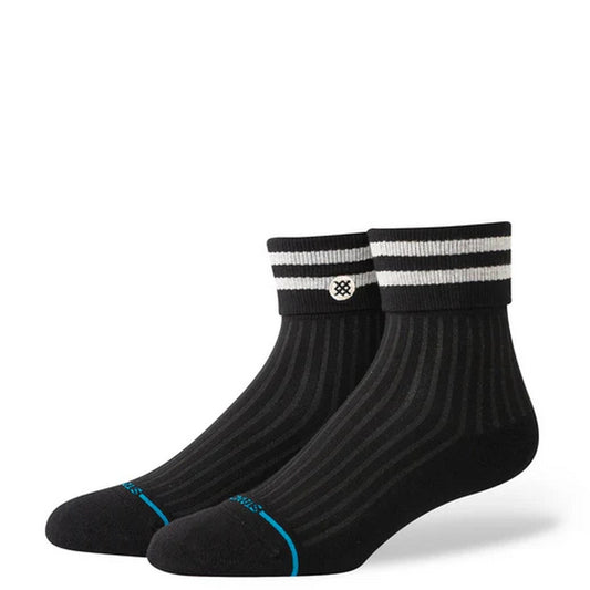 Stance Unisex Socken – Roll Cuff Quarter – Schwarz