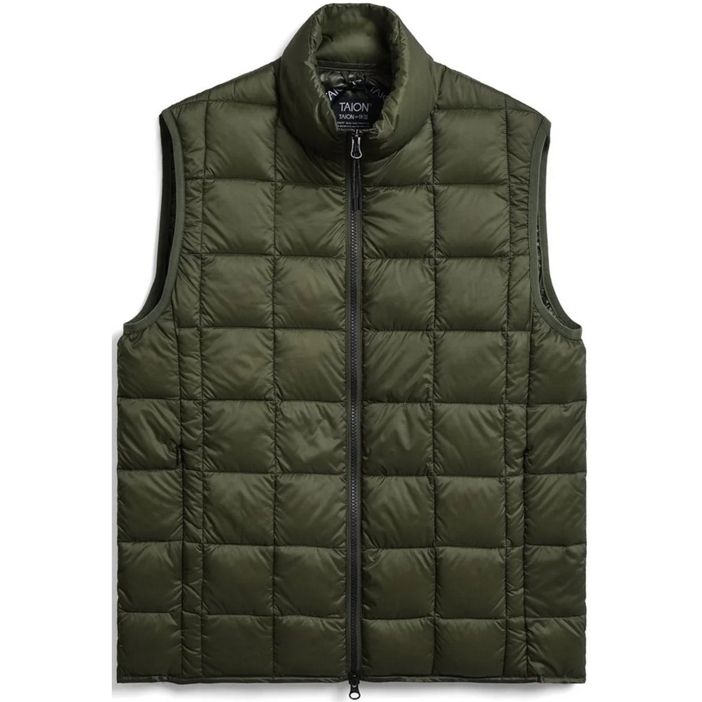 Gilet unisexe Taion - Gilet en duvet à col montant avec fermeture éclair - Vert