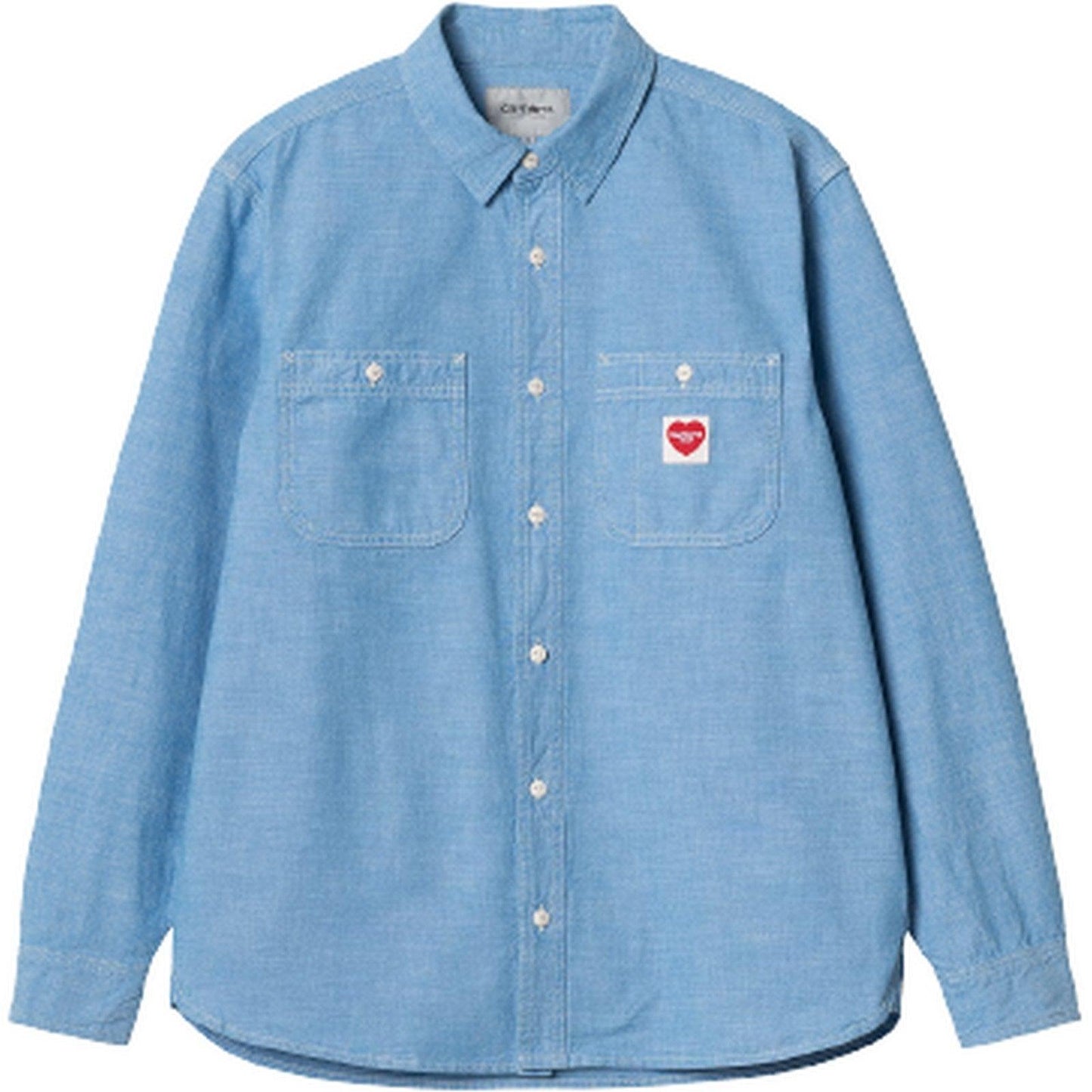 Camicie casual Uomo Carhartt Wip - L/S Clink Heart Shirt Cotton Winston Chambray - Celeste