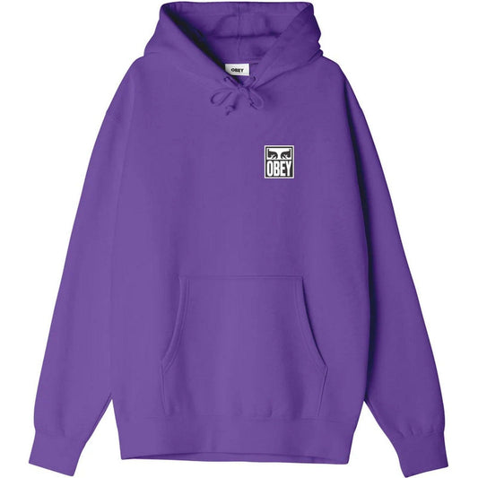 Obey Sweats à capuche pour hommes - Obey Eyes Icon Hood Premium Fleece - Violet