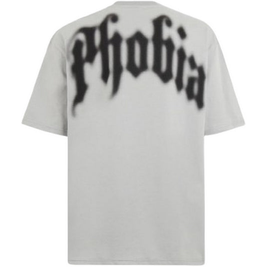 T-shirt Uomo Phobia - Grey T-Shirt With Phobia Foggy Logo Print - Grigio