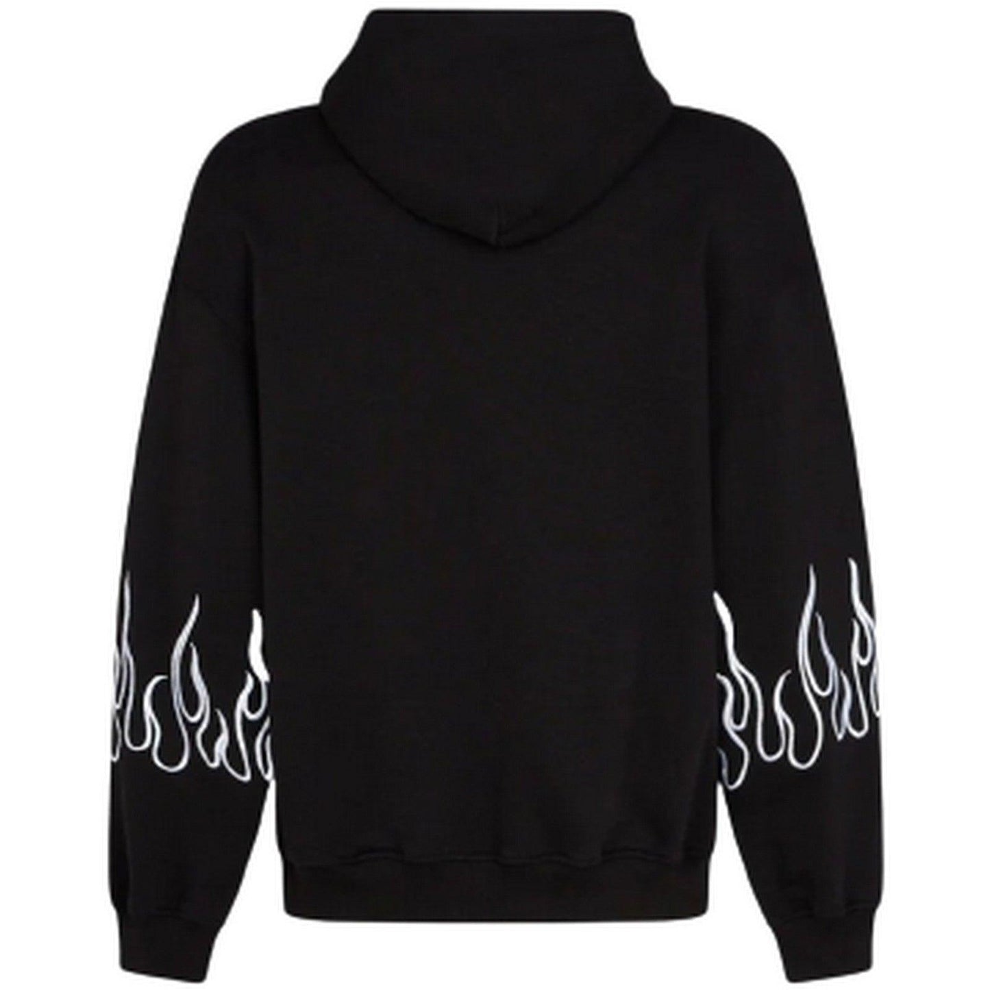 Felpe con cappuccio Uomo Vision of Super - Black Hoodie With White Embroidered Flames - Nero