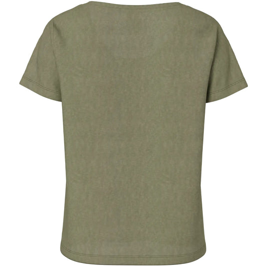 T-shirt Donna Pieces - Pcsophie Ss U-Neck Tee Jrs Noos Bc - Verde