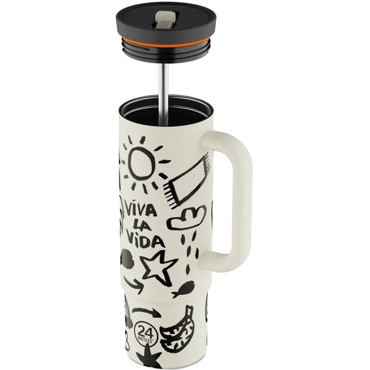 Thermos per bibite Unisex 24bottles - Straw Cup 800 - Multicolore