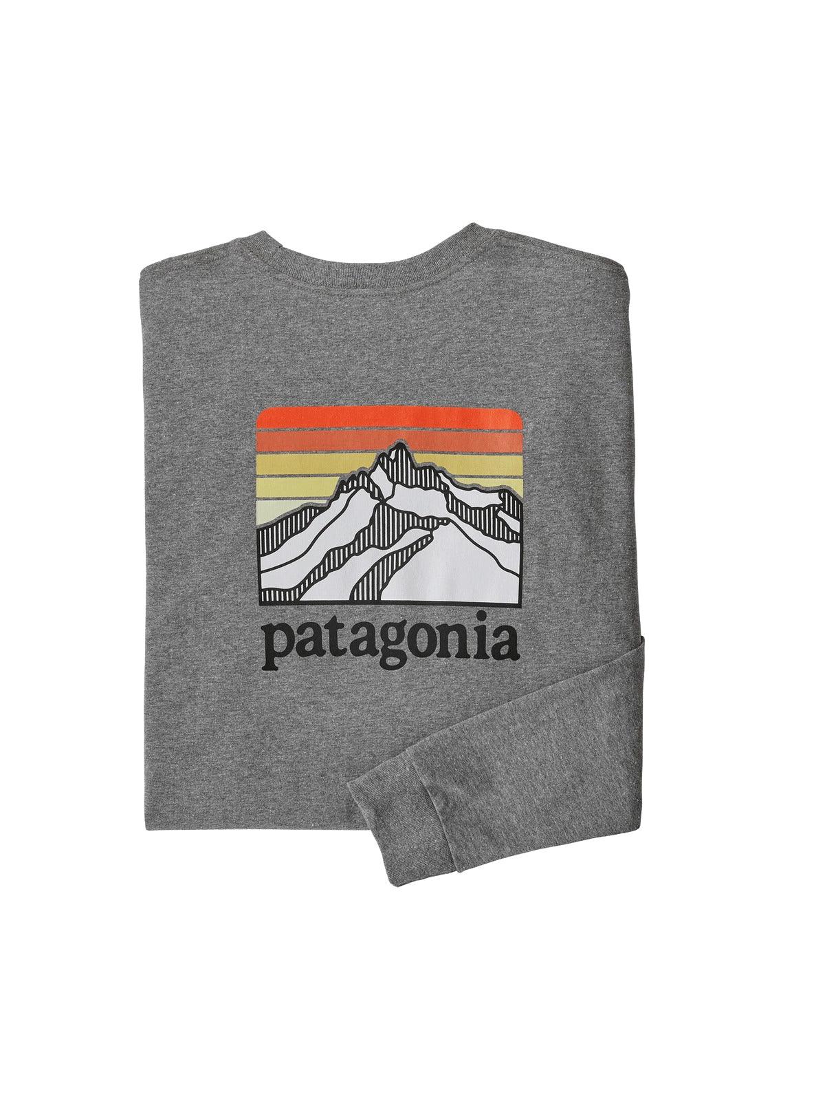Maglie a manica lunga Uomo Patagonia - M's L/S Line Logo Ridge ResponsibiliTee - Grigio