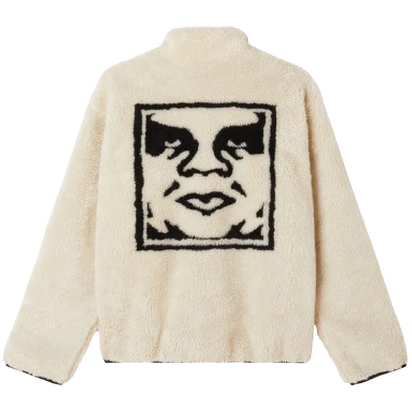 Giacche Uomo Obey - Icon Face Sherpa Jacket - Bianco