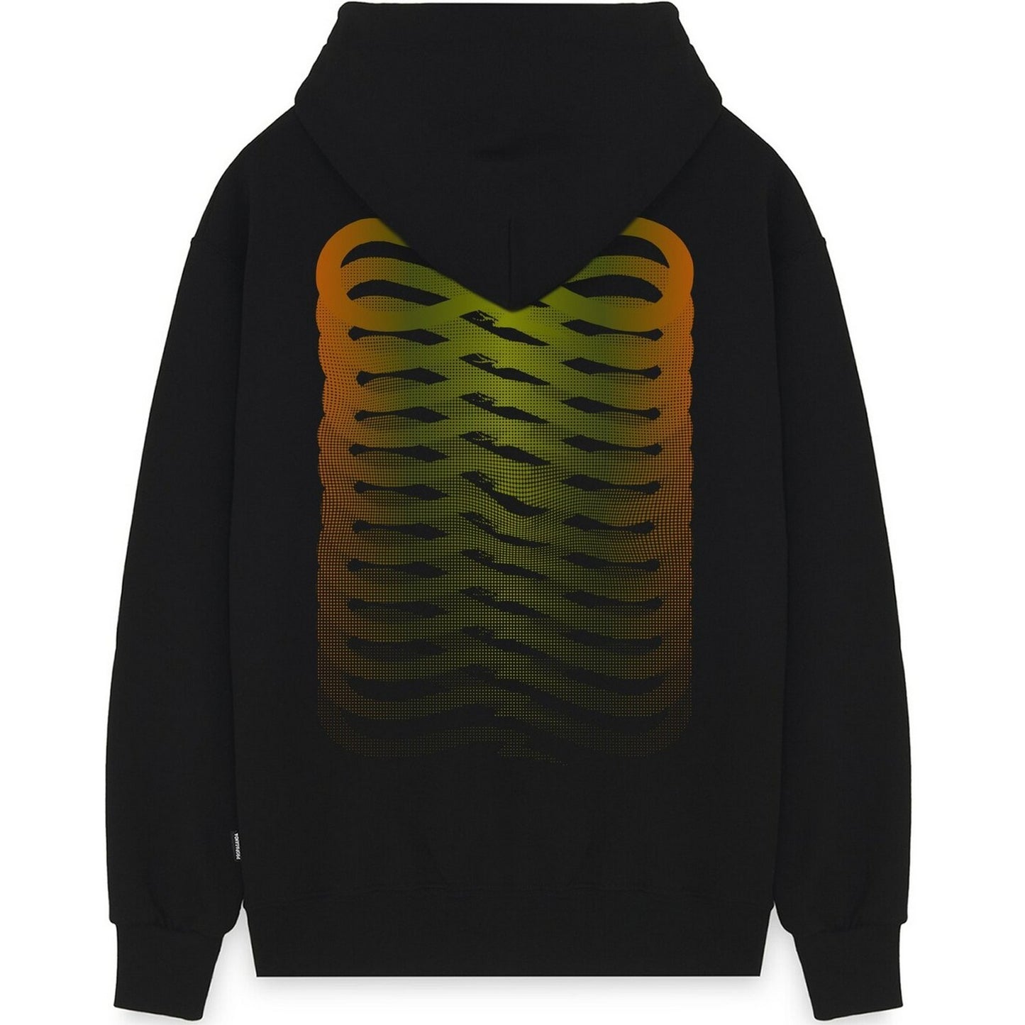 Felpe con cappuccio Uomo Propaganda - Felpa Ribs Gradient - Nero
