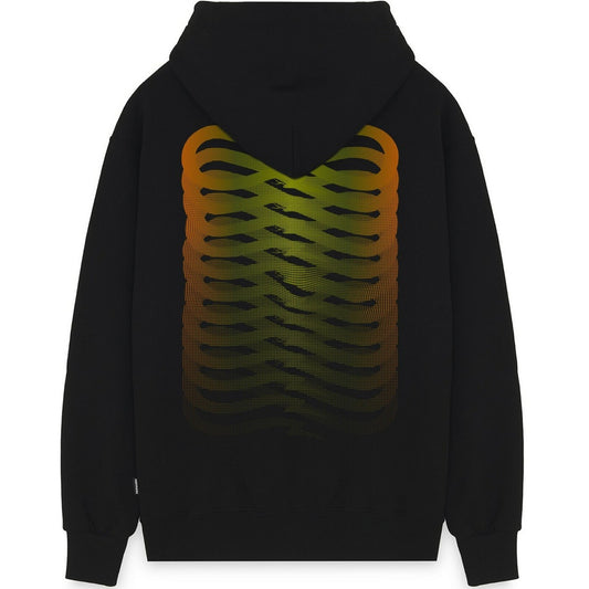 Propaganda Sweats à capuche pour hommes - Sweat-shirt dégradé côtelé - Noir