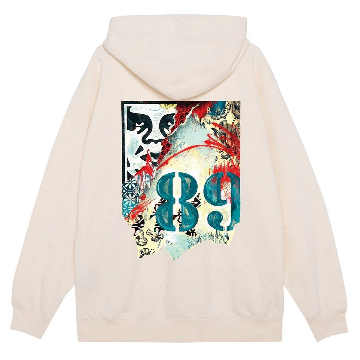 Felpe con cappuccio Uomo Obey - Obey Lisbon Icon Fleece - Bianco