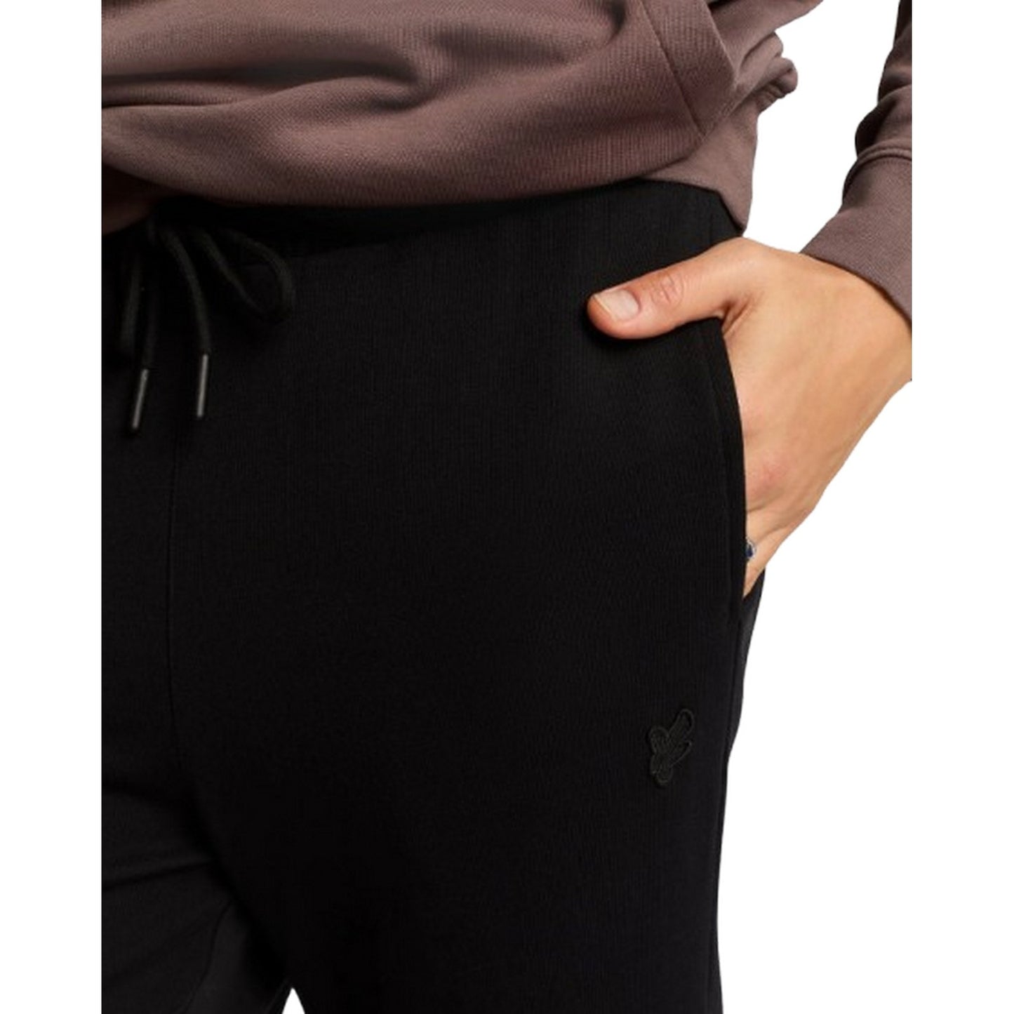 Spodnie męskie Lyle & Scott – Spodnie dresowe Superfine Slim – Czarne