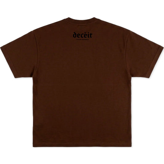 T-shirt Uomo Deceit - Worn Out Tee - Marrone
