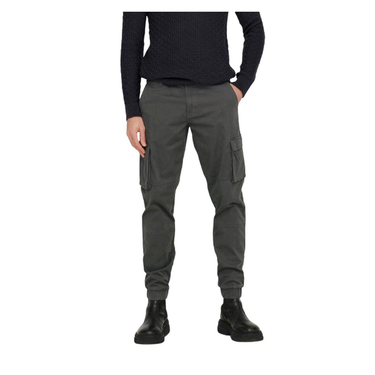 Pantaloni Uomo Only & Sons - Onscam Stage Cargo Cuff Pg 6687 - Grigio