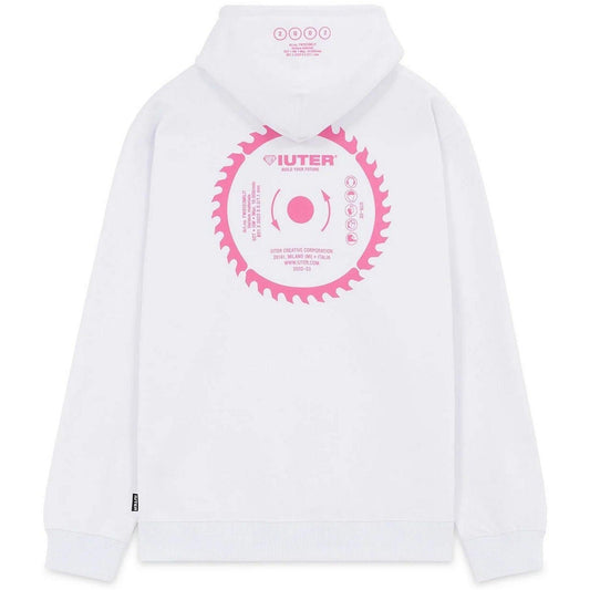 Iuter Herren-Kapuzenpullover – Saw Hoodie – Weiß