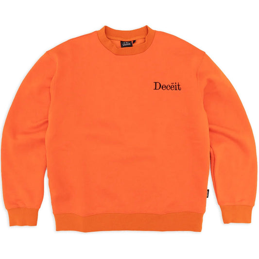 Sudaderas con capucha de hombre Deceit - Scratchy Crewneck - Naranja