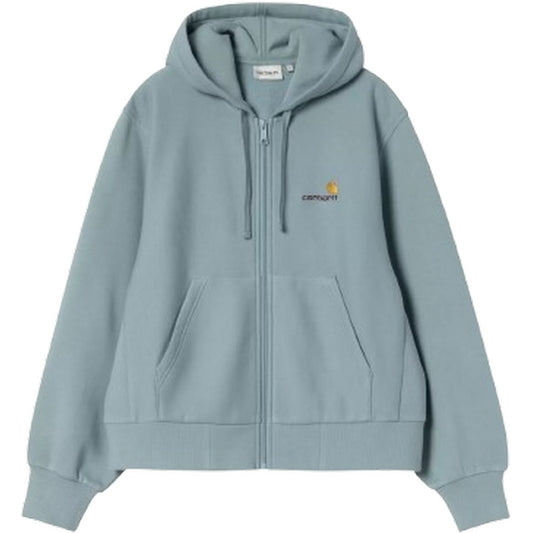 Carhartt Wip Damen-Kapuzenpullover – W' Hd American Scr. Jacke - Hellblau