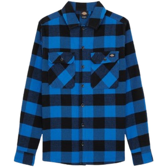 Dickies Chemises décontractées pour hommes - Chemise New Sacramento - Bleu