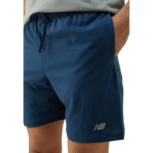 Pantaloncini Uomo New Balance - Short 7 Inch Brief - Blu