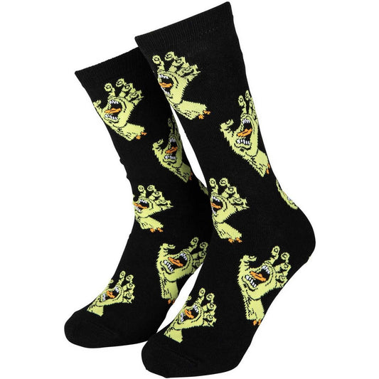 Santa Cruz Men's Socks - Multi Hand Sock (2 Pack) - White