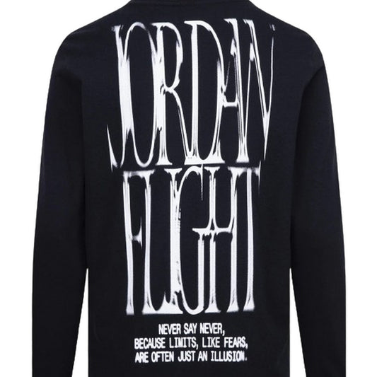 Langarmshirts Jungen Unisex Jordan - Jdb Mj Flight Illusions Ls Tee - Schwarz