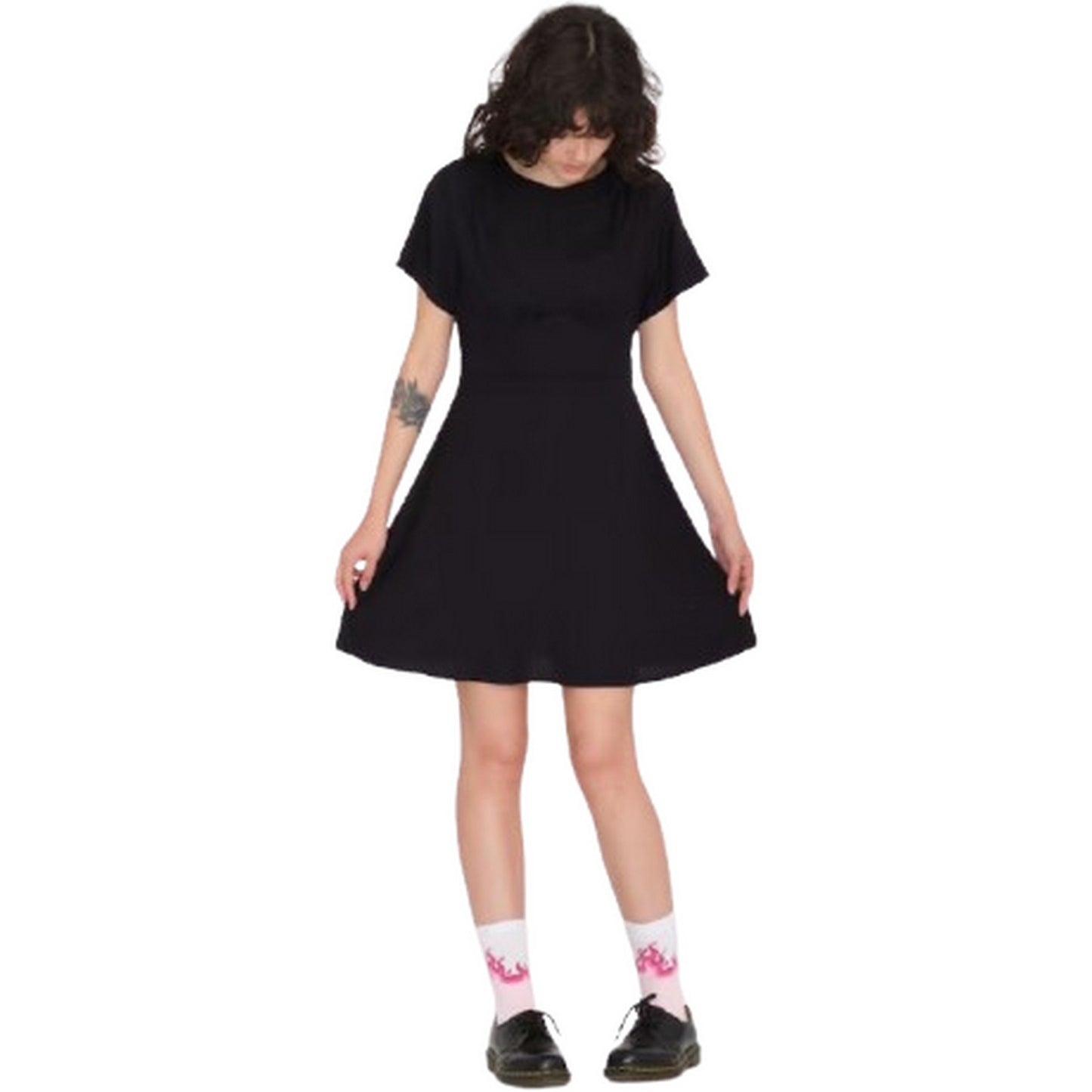 Vestiti casual Donna Volcom - Surfpunk Ss Dress - Nero
