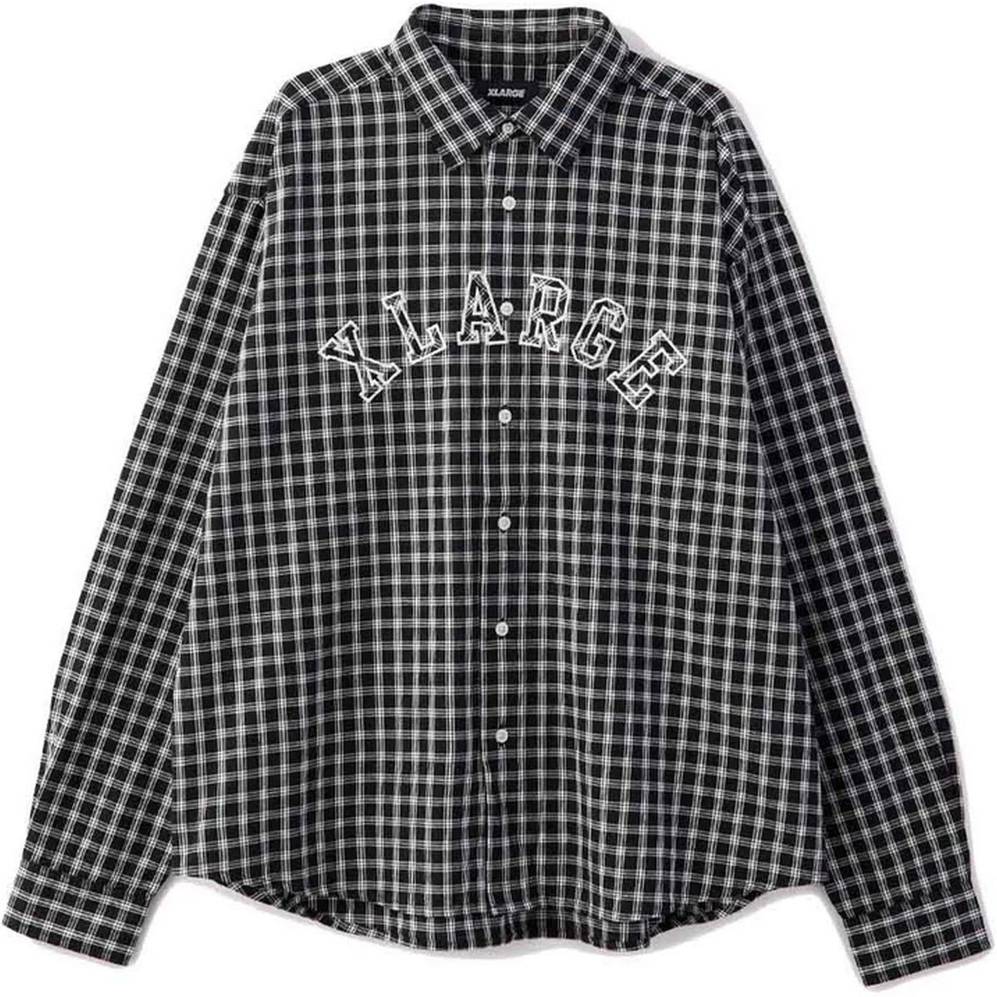 Camicie casual Uomo XLarge - Patch Logo Plaid L/S Shirt - Nero