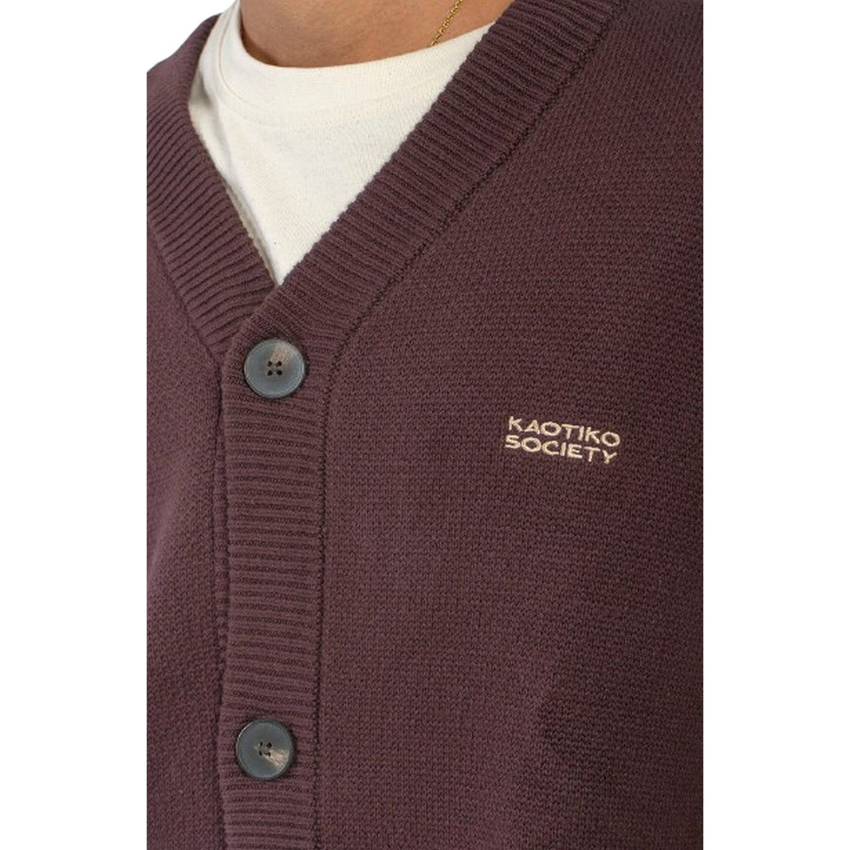 Cardigan Uomo Kaotico - Cardigan Snake - Marrone