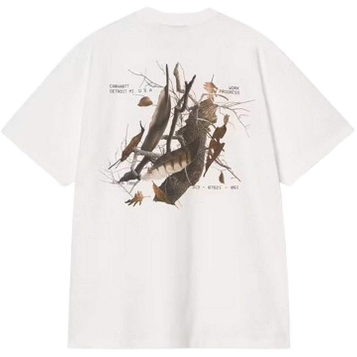 T-shirt Uomo Carhartt Wip - S/S Feather Progress T-Shirt - Bianco
