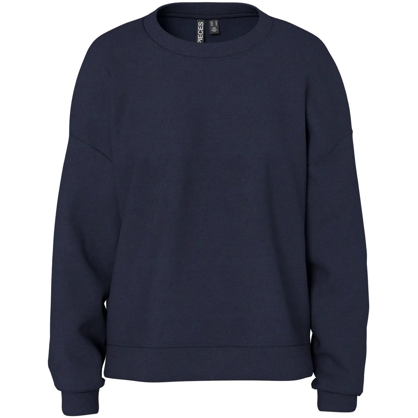 Felpe senza cappuccio Donna Pieces - Pcchilli Ls Loose Sweat Noos Bc - Blu