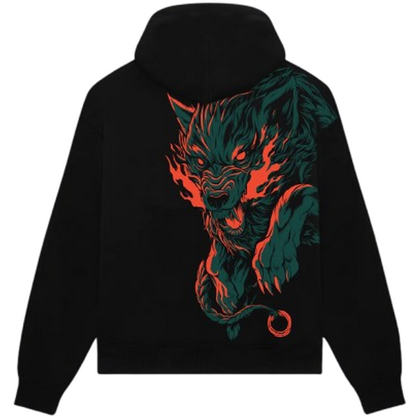 Męskie bluzy z kapturem Dolly Noire – Bluza z kapturem Cu-Sith – Czarna