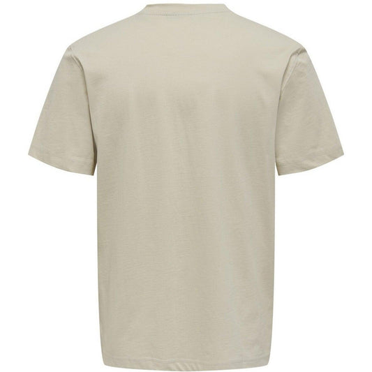 Only & Sons T-shirt pour hommes - Onsmax Life Reg Ss Stitch Tee Noos - Beige