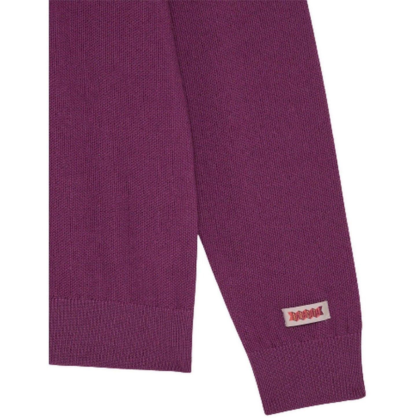 Baracuta Chemises pour hommes - Rice Stitch Ls Polo Knit Rice Stitch Knit - Bordeaux