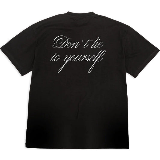 Camiseta Deceit para hombre - Camiseta acampanada Don't Lie To Yourself - Negro