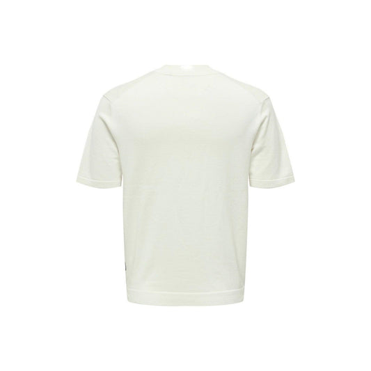 T-shirt pour hommes Only & Sons - Onswyler Life 14 Ss Knit - Blanc