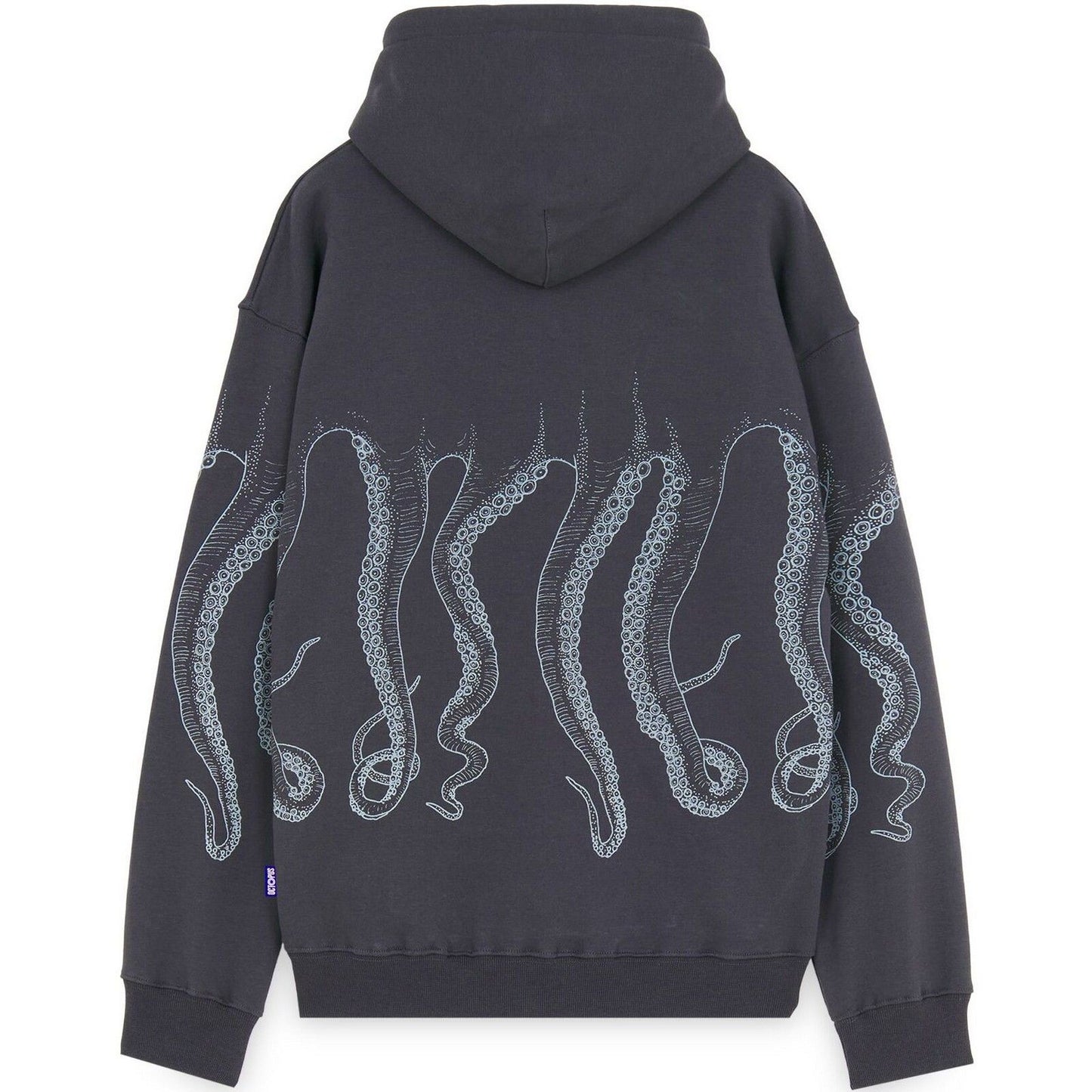 Octopus Herren-Kapuzenpullover – Octopus Outline Hoodie – Grau