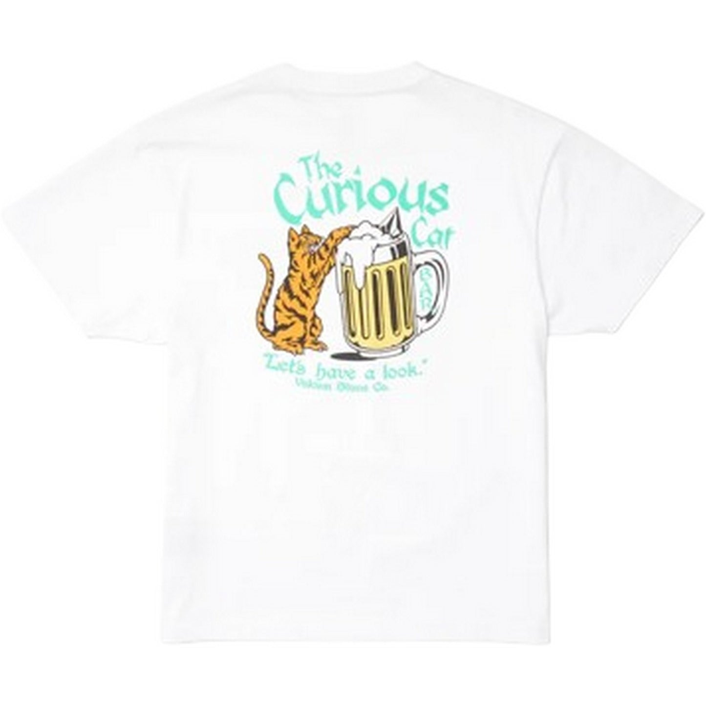 T-shirt Uomo Volcom - Curious Cat Sst - Bianco