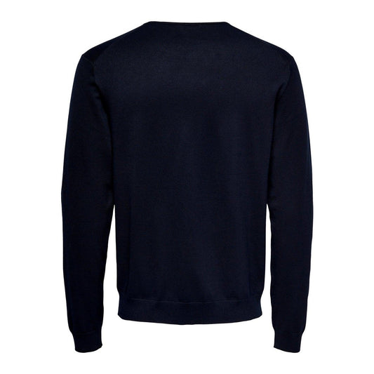 Maglioni Uomo Only & Sons - Onswyler Life Ls Crew Knit Noos - Blu