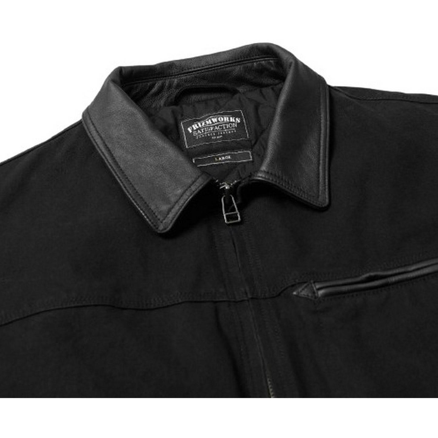 Frizmworks Men's Jackets - Heavy Canvas Destroyed Work Jacket - Black