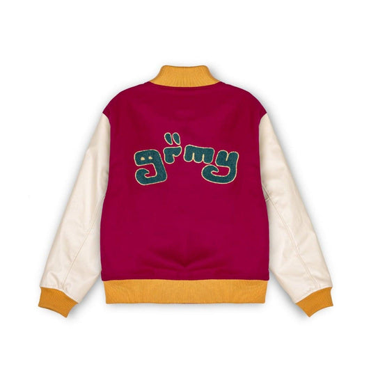 Kurtki męskie Grmy - Lust Mantra Wool Baseball Jack - Czerwone