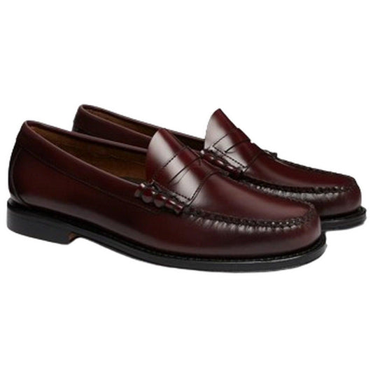 G.H.Bass Men's Loafers - Weejun Mens Heritage Larson Moc Pen - Bordeaux