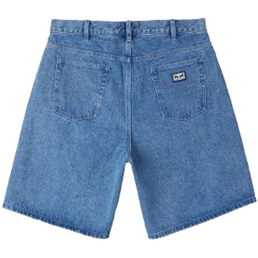 Obey Herren-Bermudashorts – Bigwig Baggy Denim Short – Hellblau