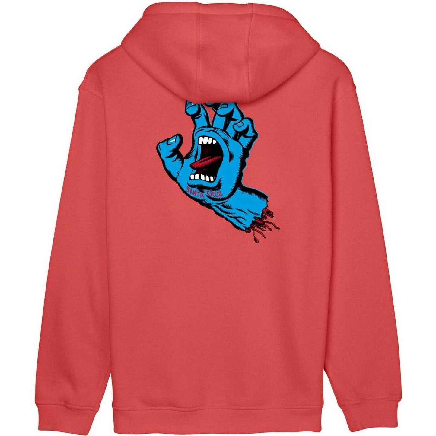 Sweats à capuche pour hommes Santa Cruz - Capuche poitrine Screaming Hand - Rose