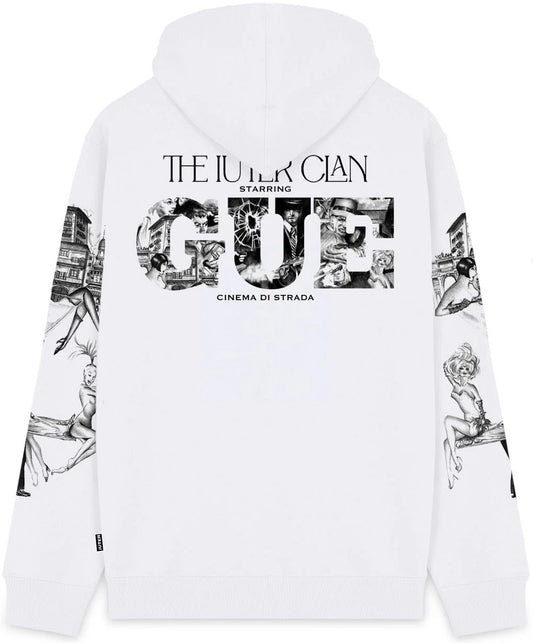 Iuter Herren-Kapuzenpullover – Guè X Iuter – Pulp Hoodie – Weiß