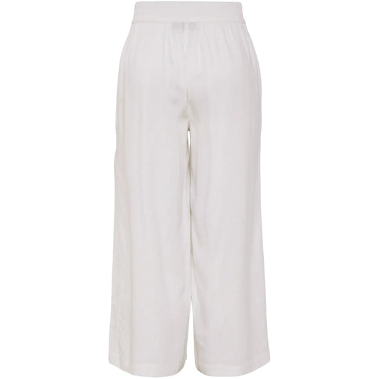 Pantaloni Donna Pieces - Pcpia Hw Wide Culotte Wvn Noos - Bianco